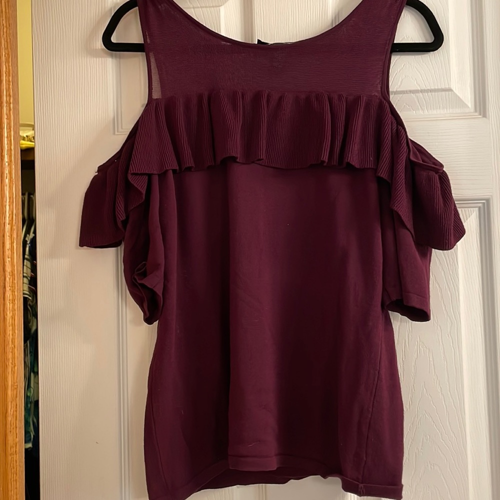 INC short sleeved/cold shoulder top